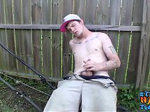 Outdoor jacking session with cute dude Lex Lane cock